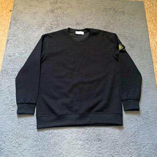 Stone island black crew neck - stone,