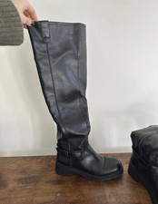 ZARA Black Knee-High Leather
