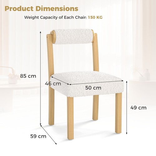 Set white wooden dining - of,