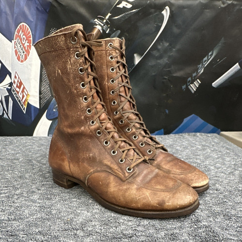 Unisex brown leather lace - leather, lace-up
