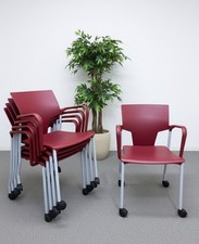 Mobile stacking office chairs