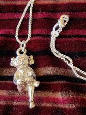 Vintage Lincoln Imp Necklace Pendant | Lucky Charm with Silver Chain