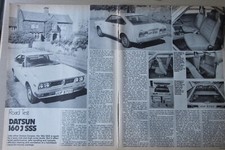 Original 1978 DATSUN VIOLET 160J SSS Motor magazine road test No 27/78 folded