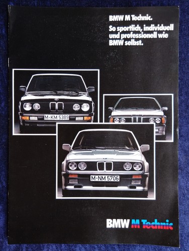 1986 bmw technic - m, brochure,