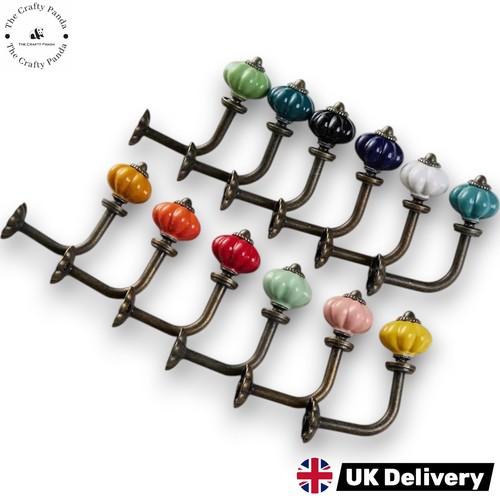 Antique ceramic coat hook - ceramic,