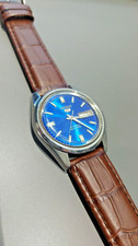 Vintage Seiko 5 Automatic Blue Dial Men's Watch 21 Jewels Day/Date