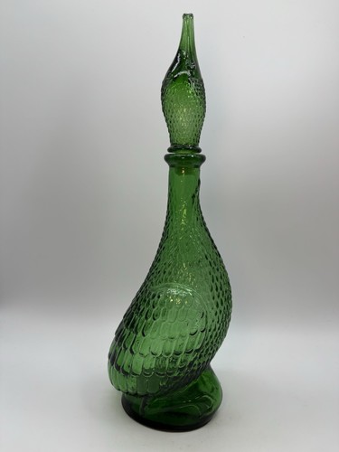 Vtg empoli italy green glass - empoli,