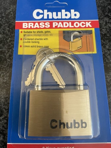 Chubb brass padlock - padlock, k660