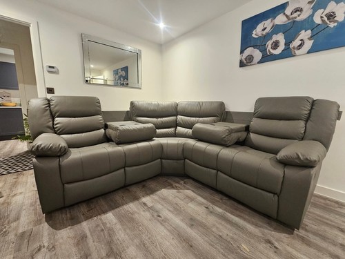Roma corner leather recliner - roma,