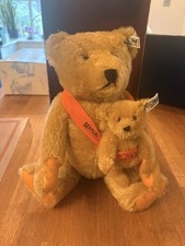 Vintage Steiff Mohair  Mama & Baby Bears - Limited Ed - 101st Anniversary, 1981