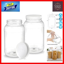 2 Pack Clear 1 Gallon Wide