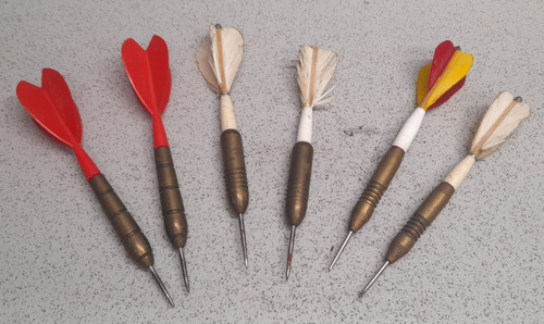 Vintage brass darts jim - vintage, darts,
