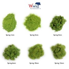 Static Grass Flock 2, 4, 6mm Spring Model Railway Scenery Material