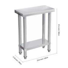 Stainless Steel Kitchen Worktops Commercial Catering Food Prep Work Bench Shelf