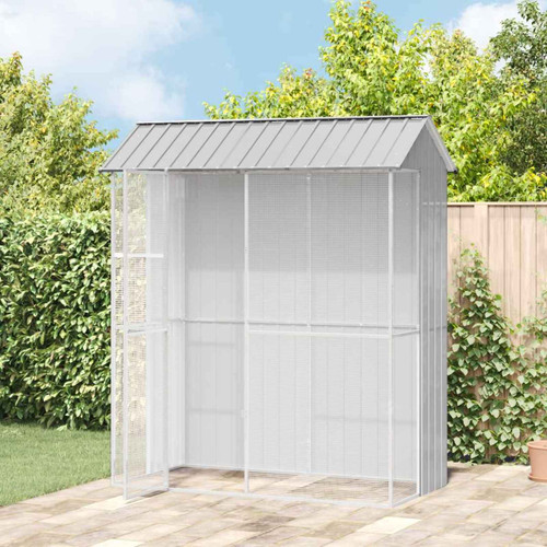 Bird cage grey galvanised - bird,