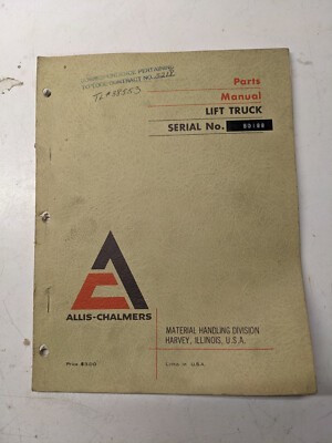 Allis chalmers fork lift truck - allis,