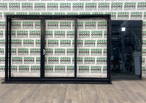 Black patio sliding doors - sliding,