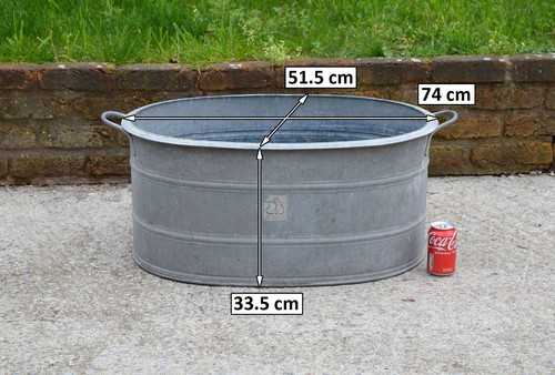 Vintage old galvanized - galvanized, bath