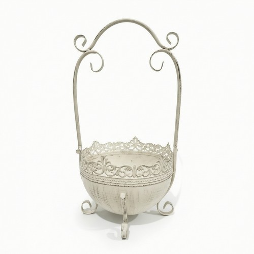 Iron planter with handle - iron,