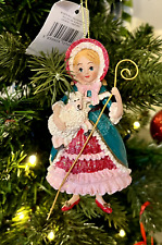 Gisela Graham Hanging Christmas Tree Decoration Little Bo Peep Bauble