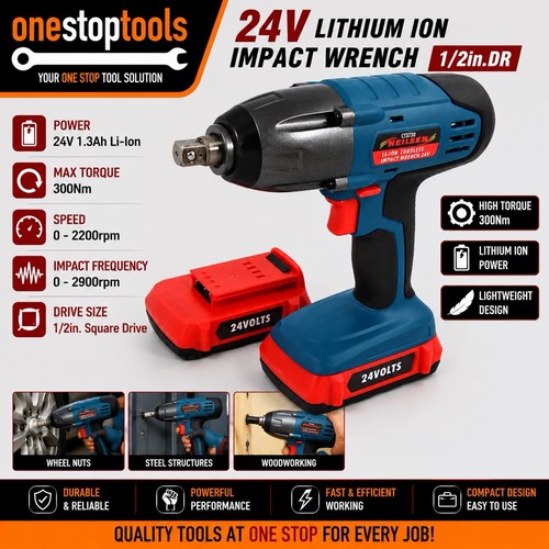 Cordless impact wrench 24v - cordless,
