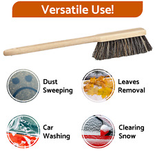 Durable Car & Household Brush with Wooden Handle 69 cm / 27″ Long Snow Leaves