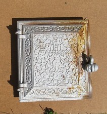 Antique cast iron door with