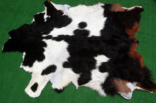 New goat hide rug hair - new,
