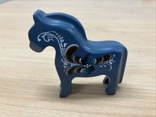 Small Wooden Carved Hand Painted Horse Sculpture Ornament