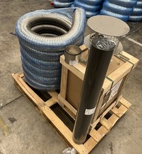 5KW MULTI FUEL STOVE CAST IRON WOOD BURNER DEFRA  FLUE PIPE LINER ADAPTER COWL