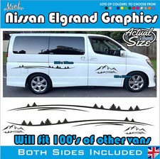 NISSAN ELGRAND Camper Side Stripes Decals Stickers Van Motorhome Graphics  024