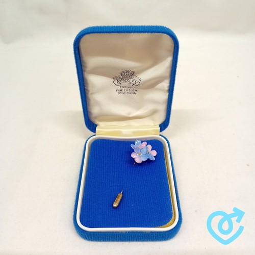 Glass flower stick - pin, brooch