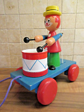 Vintage Painted Wooden Pull