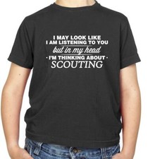 In My Head I'm Scouting Kids T-Shirt - Scouts - Scout - Beavers -Survival Skills