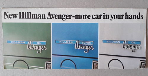 Hillman avenger brochure - hillman,