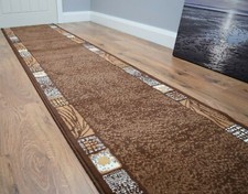 Brown Long Carpet Runner Rug
