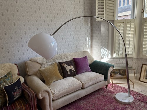 Arco marble floor lamp - marble,
