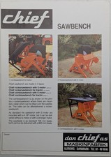 Original Chief Saw Bench 1 Sheet Brochure, c 1970's