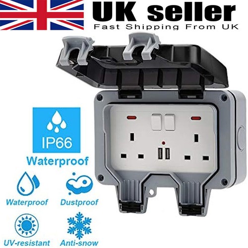 Ip66 waterproof outdoor 13a - waterproof,