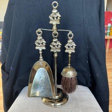 TALL VINTAGE BRASS FIRESIDE