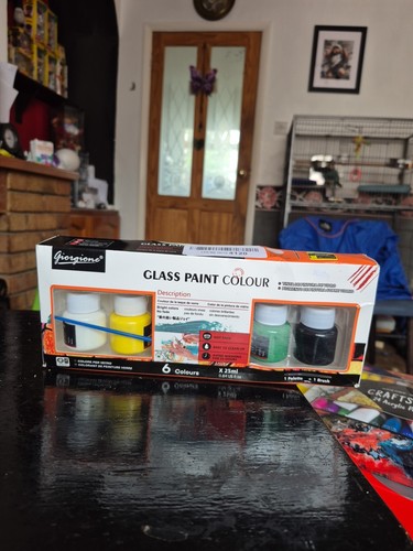 Glass paint colours set 6 - set, of