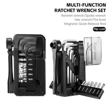 Bike Maintenance Repair Tool Kit Set Ratchet Wrench Socket Spanner Tire Levers