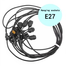 11M E27 Screw Outdoor Waterproof Festoon Garden String Lights Wedding Decor Lamp