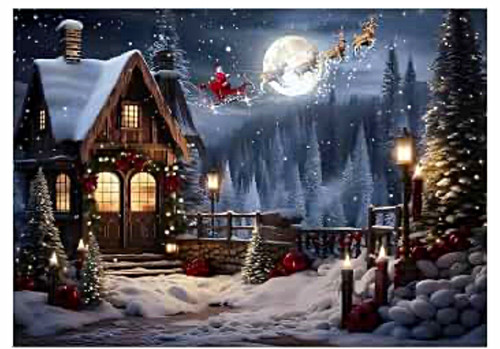 Christmas winter cabin santa - cabin,