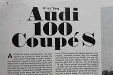Original CC 1974 extracted mag article: AUDI 100 COUPE S road test