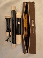 Vintage Aulos 511 E Tenor Recorder With Original Case and Fingering guide