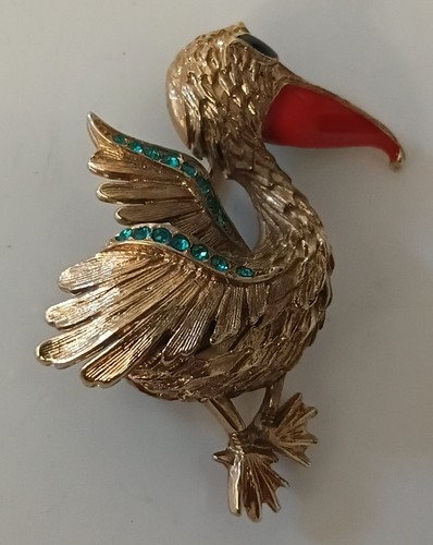 Vintage coro figural pelican - vintage,