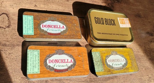 Vintage tobaccoriana tin job - vintage,