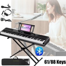 61/88 Keys Electric Keyboard Semi-weighted Digital Piano w/Stand Bag & Headphone