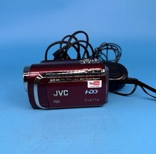 JVC Everio GZ-MG630REK Handheld HD HDD Camcorder With Charger, Red - Tested